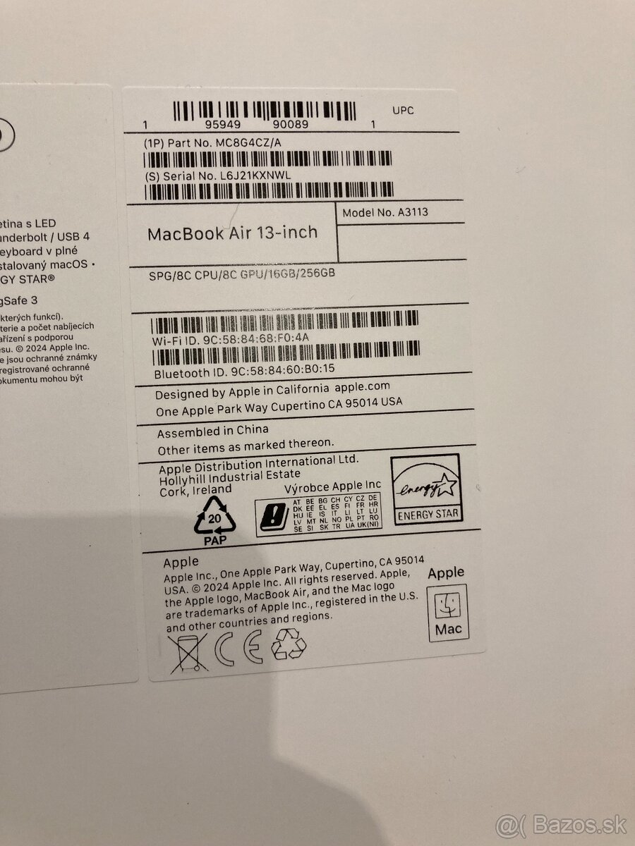 Zabalený MacBook Air 13" m3 16 GB - 2