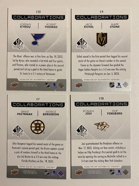 Hokejové kartičky NHL Collaborations - 2