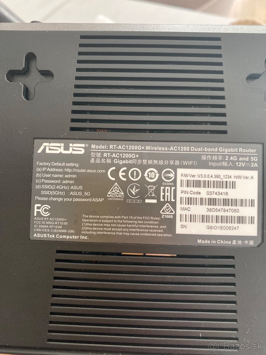 Predam pouzivany Asus Router RT-AC1200G+ - 2