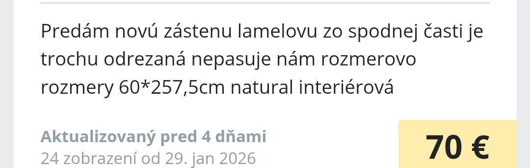 Lamelova zástena - 2