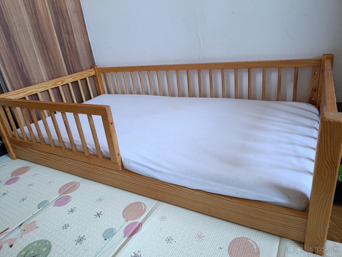 Nízka Montessori postel aj s matracom - 2