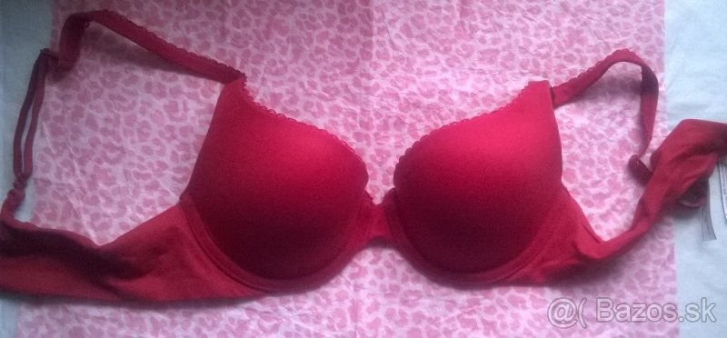 Predám Victoria Secret podprsenku BBV PS červená hladká - 2
