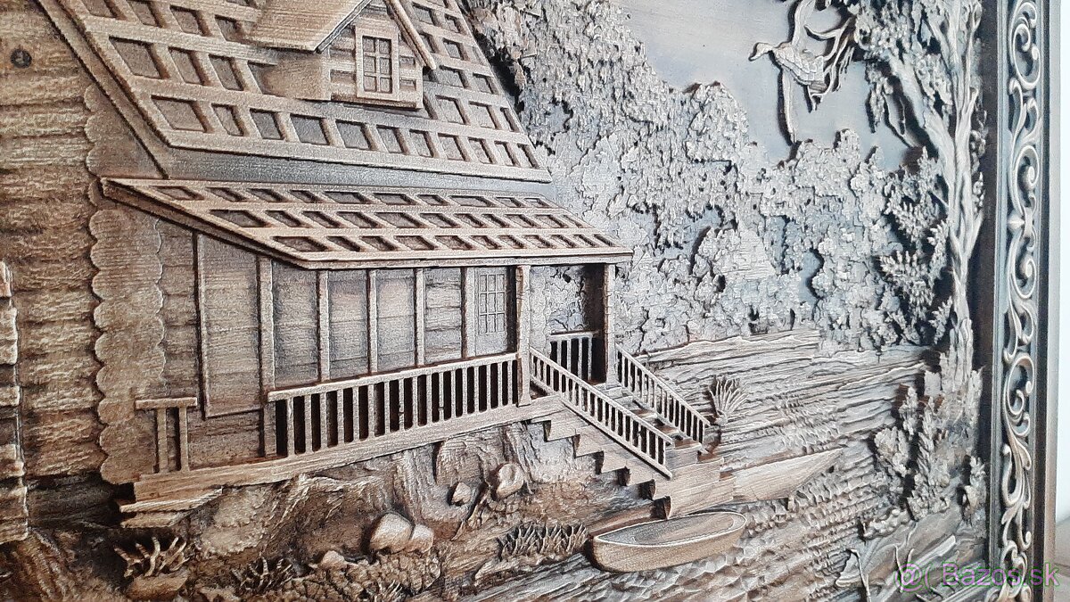 Drevený obraz 100×80cm.hr.4cm - 2