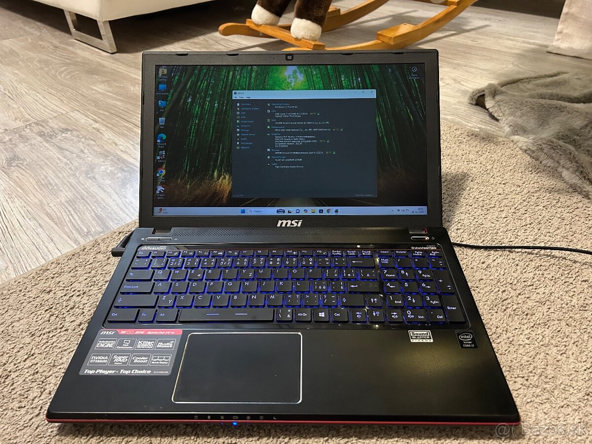Herný MSI GE60 Apache Core i7,16gb ram,GTX 860m,512gb SSD - 2