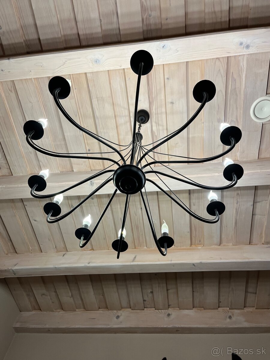 Luster kovovy s 12 svetlami - 2