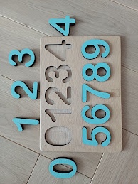 Drevené puzzle číslice - 2