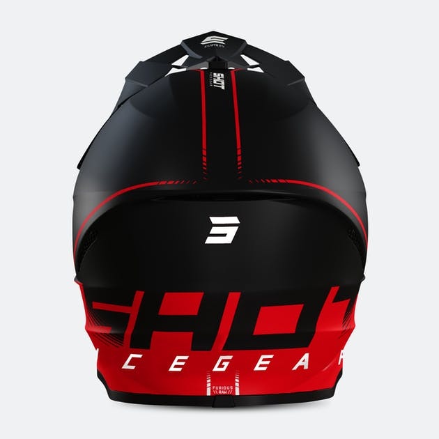 Prilba červeno čierna mat shot - 2