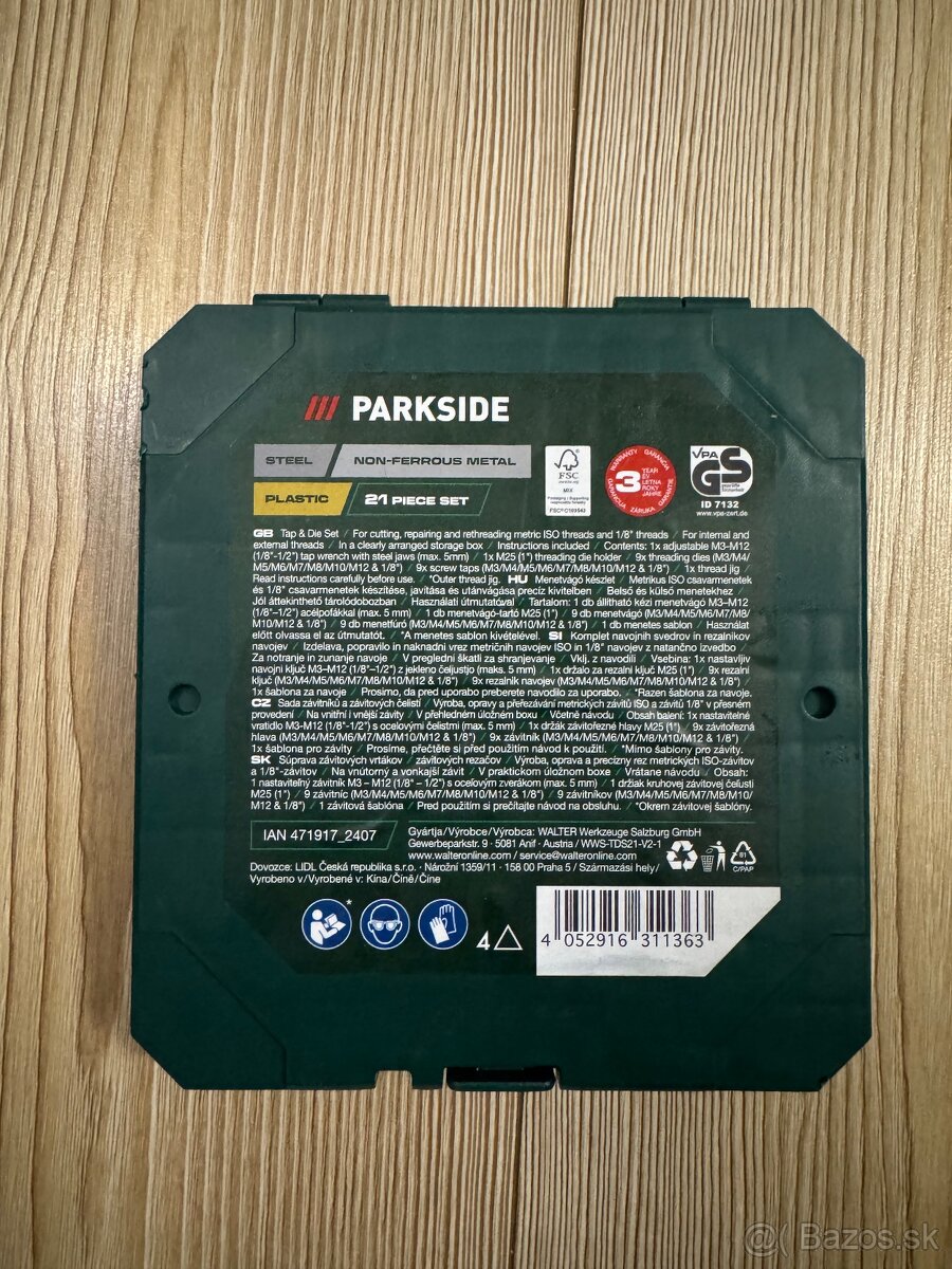 Predám PARKSIDE súprava závitových vrtakov - 2