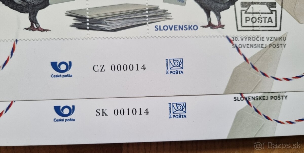 2023 spolocne vydanie posty SR - CR pamatne listy - 2