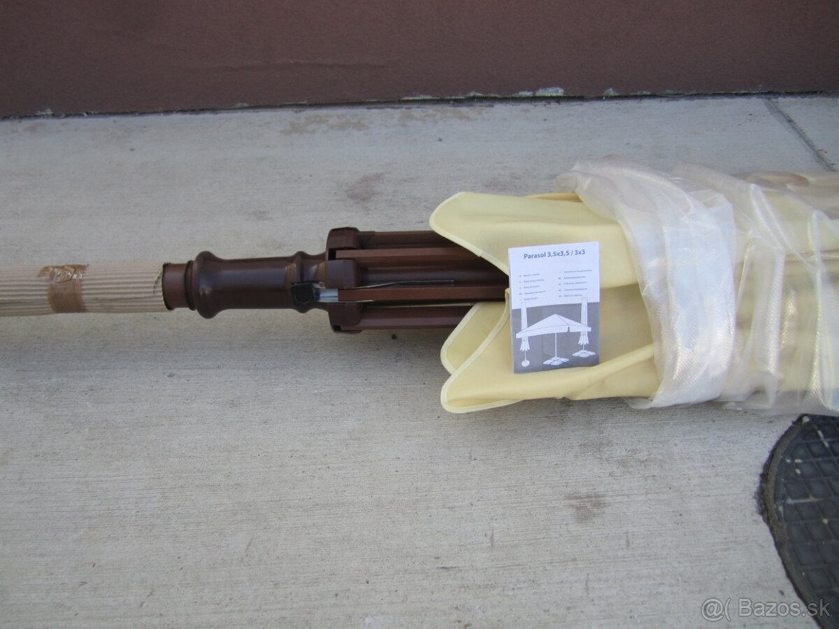 Predam zahradny slnečnik pivny daždnik3,5 x3,5m-novy - 2