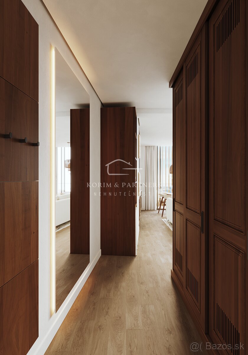 3 izbový apartmán so strešnou terasou s rozlohou 94,81 m² + - 2