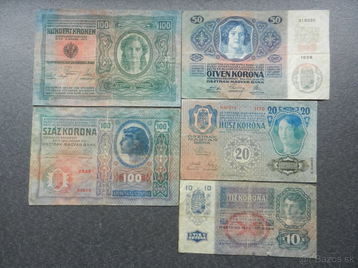 Bankovky staré RU a staré Rakúsko - 2