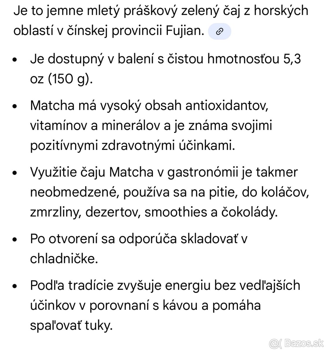 Matcha original z Ciny - 2