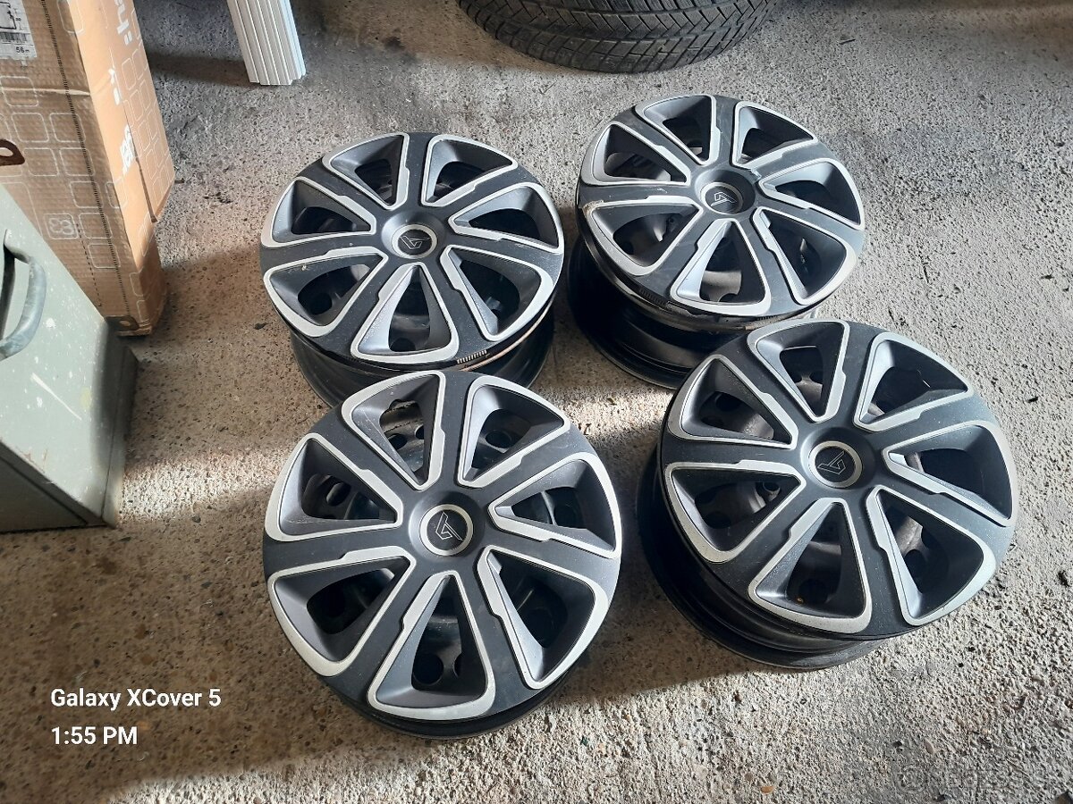 R16 5x112 plechace + puklice - 2