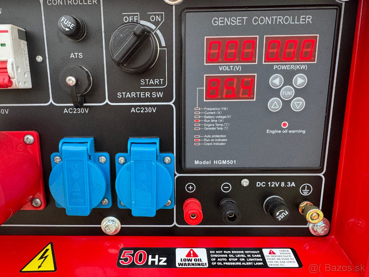 Predám generátor 13 KW, 16KVA - 2