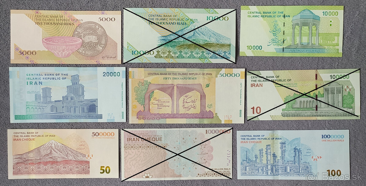 Bankovky UNC Irán - 2