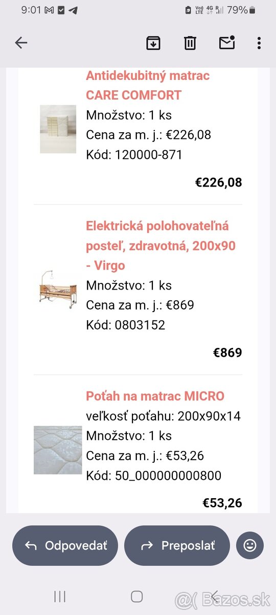 Elektricka polohovatelna postel s príslušenstvom - 2