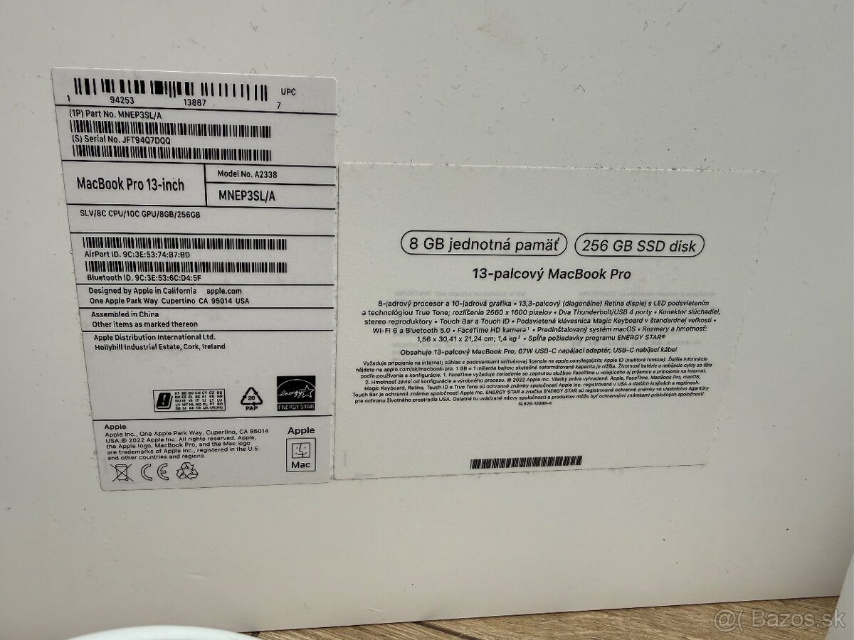 Macbook Pro 13, 2022, touchbar, M2, 256gb disk - 2