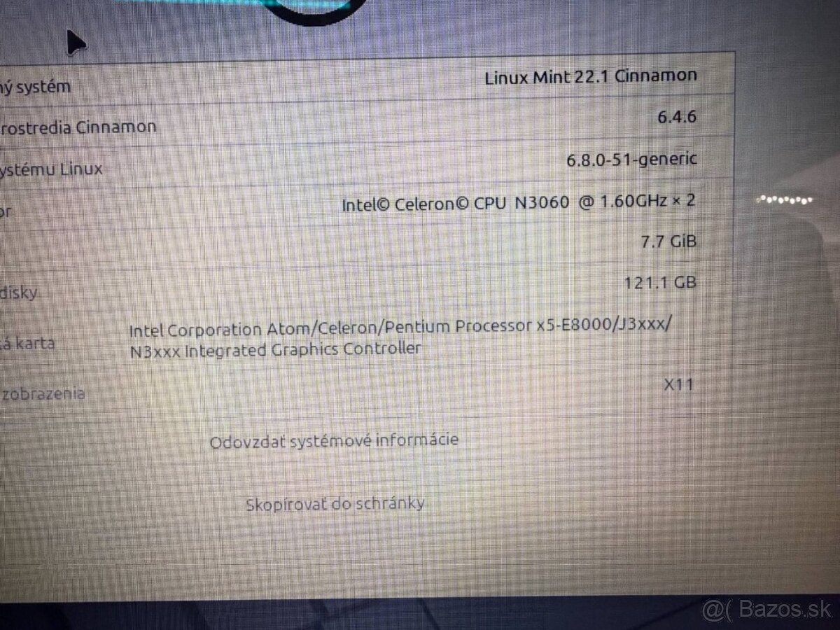 Notebook Dell Celeron N3060 / 8GB RAM / 128GB SSD / HD - 2