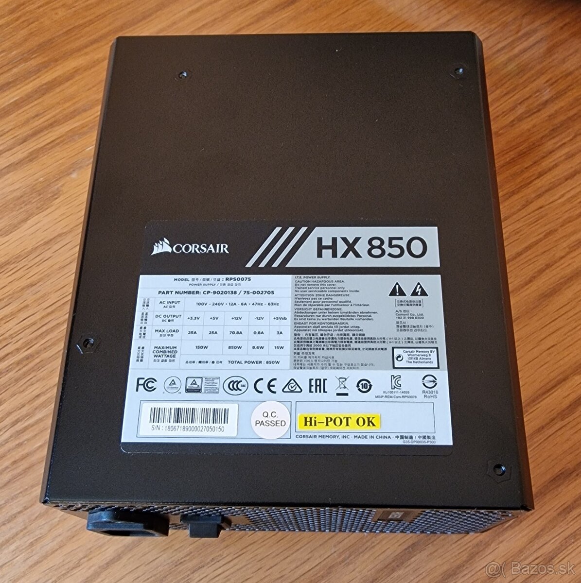 Corsair HX850 — 850 Watt 80 PLUS® PLATINUM - 2