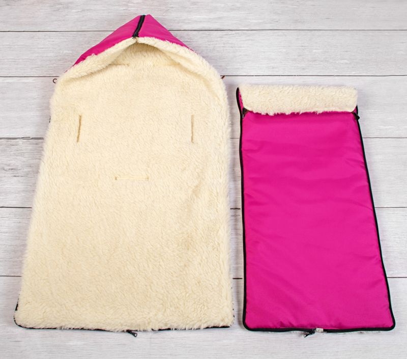 Fusak ovčie rúno s otvormi na bezpečnostné pásy - 2