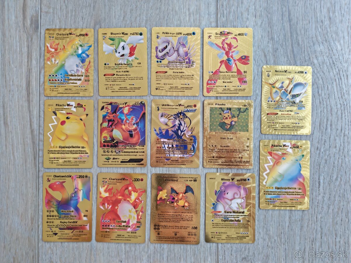 Zlaté pokémon karty - 2