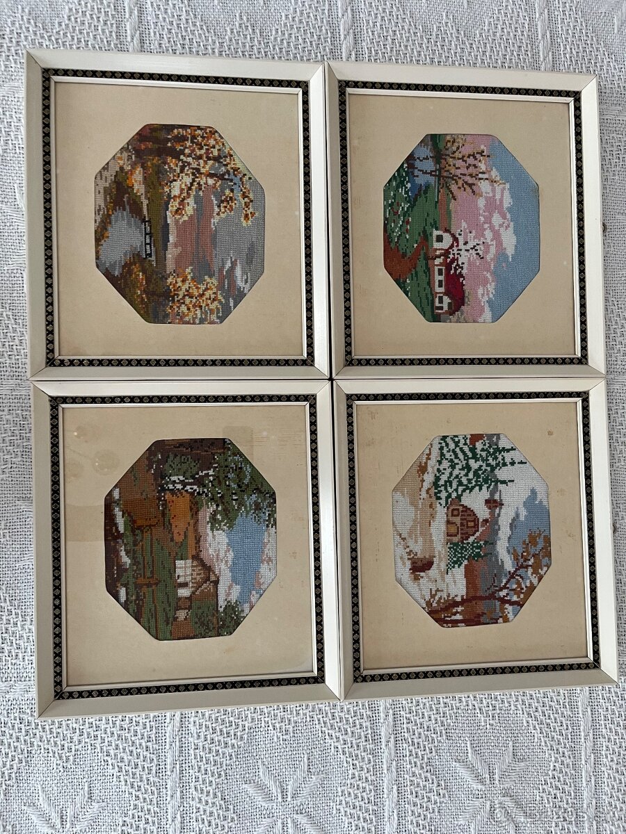 Vyšivané obrazy-ručná práca - 2