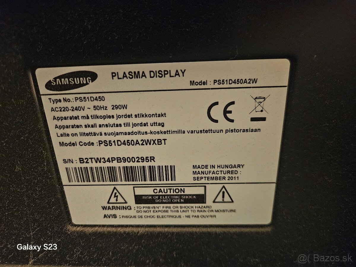 Samsung PS51D450A2W - 2