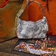 Nová kabelka PRADA reedition silver crystal bag - 2