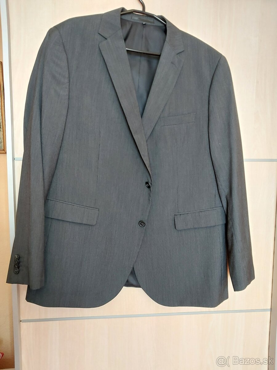 Pánsky oblek Antracit prúžok - 2