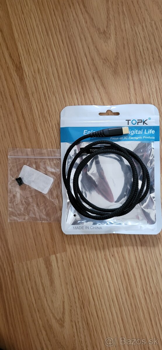 Nabíjací kábel C-C. nový+grátis zapatku do telefónu "C" - 2