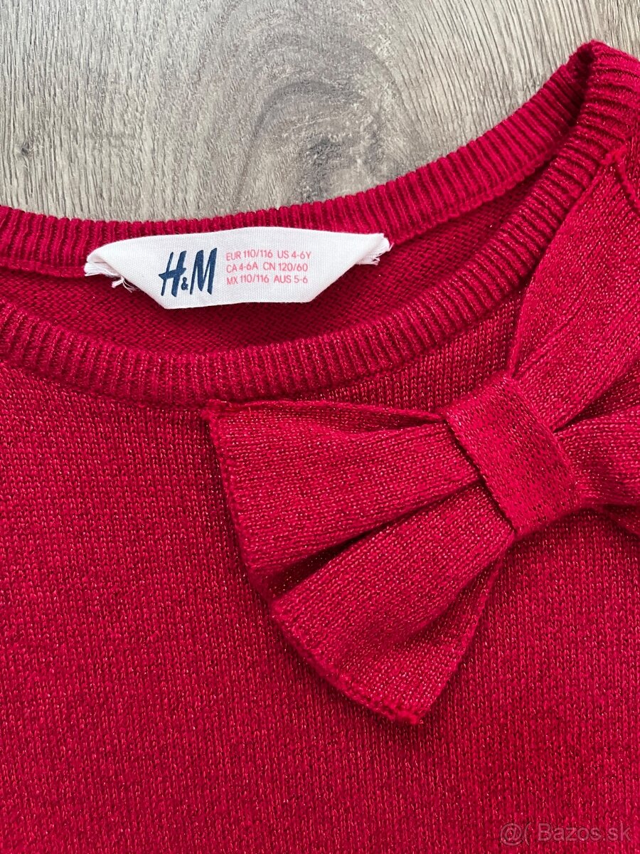 Vianočné šaty H&M, veľkosť 110 - 2
