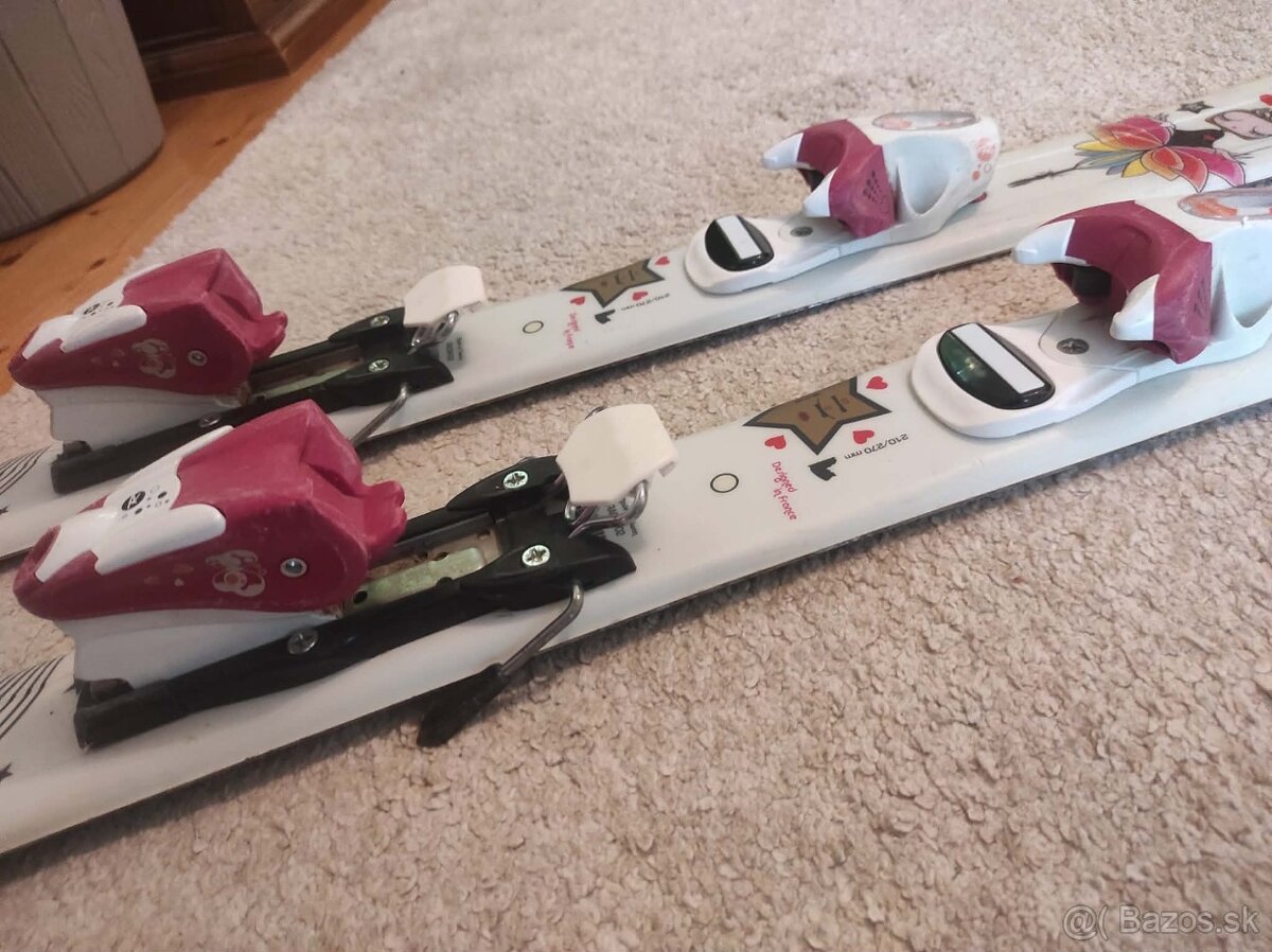 Detské dievčenské lyže 93cm - 2