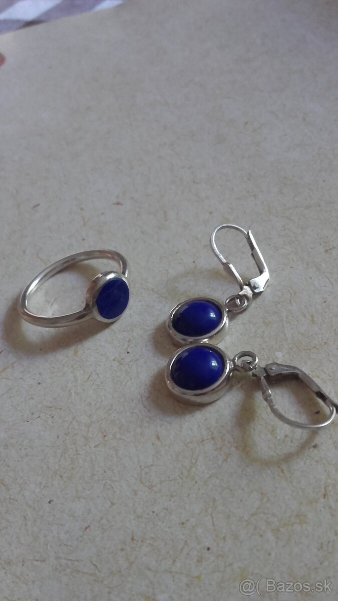 sada lapis lazuli striebro 925 - 2