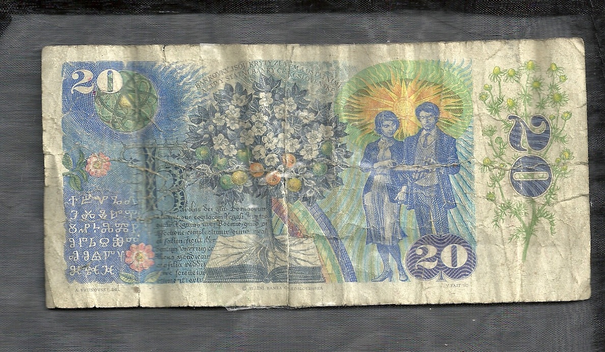 Československo, ČSSR, 20 Kčs 1988, slovenský kolok - 2