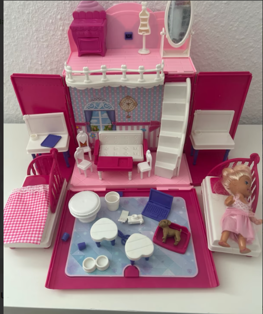 Skladací a prenosný domček pre bábiky - 2