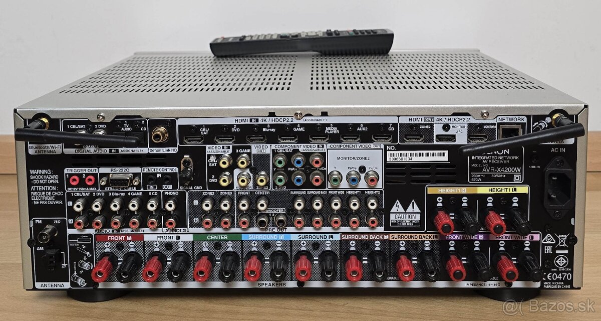 Denon AVR-X4200w / Dolby Atmos , Bluetooth a WiFi ,USB Phono - 2
