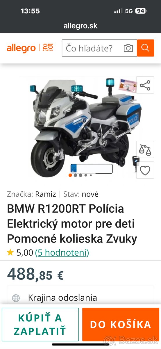 Detska el.motorka BMW - 2