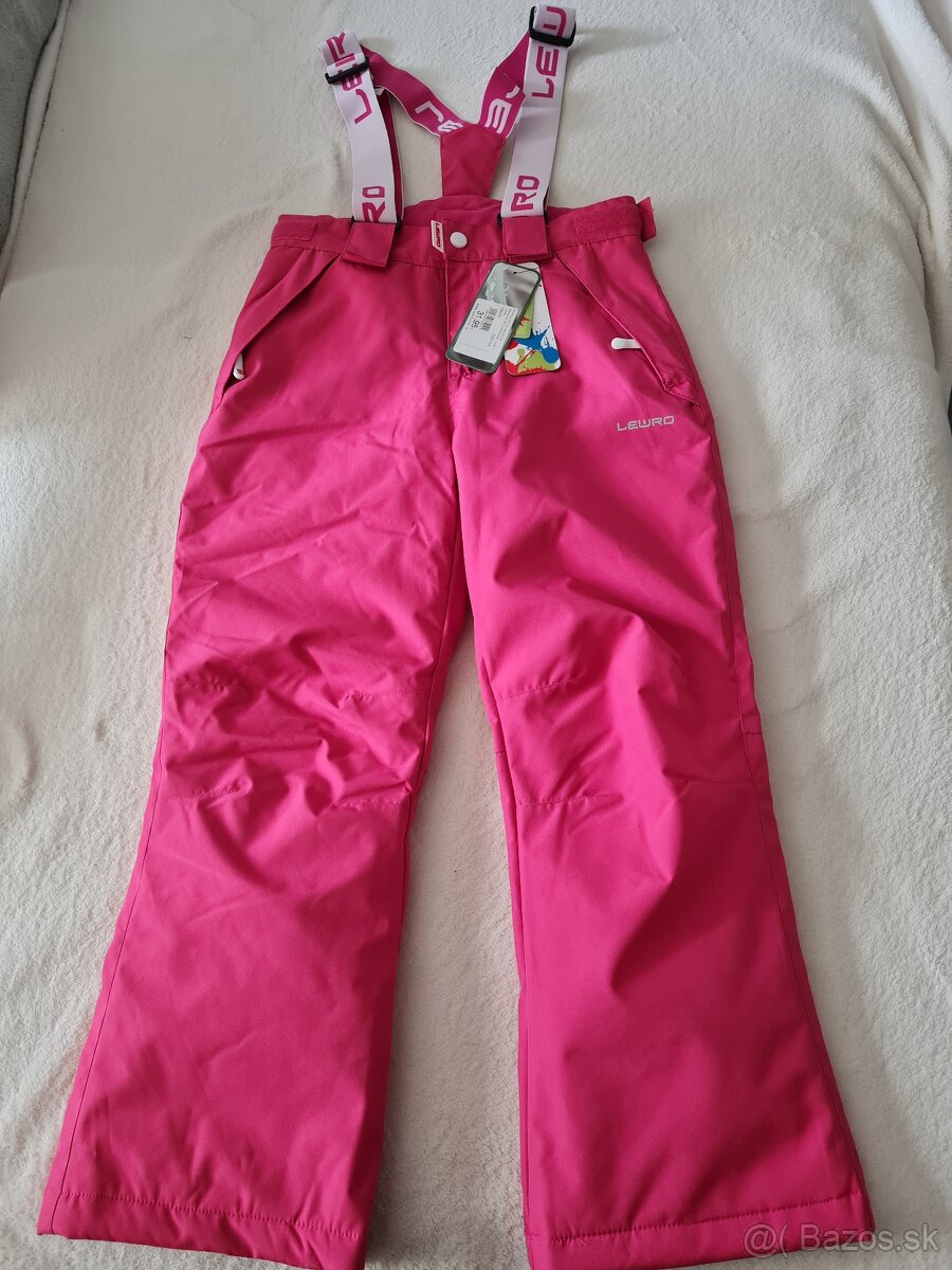Dievčenské lyžiarske nohavice LEWRO - 128/134, nové - 2
