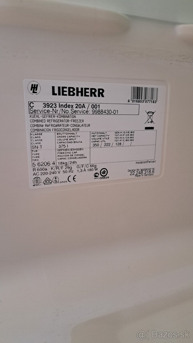 Chladnička LIEBHERR C3923 222 litrov - 2