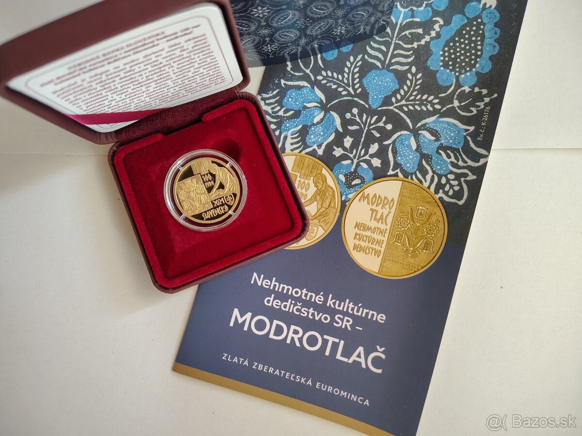 100 eur - Modrotlač - 2