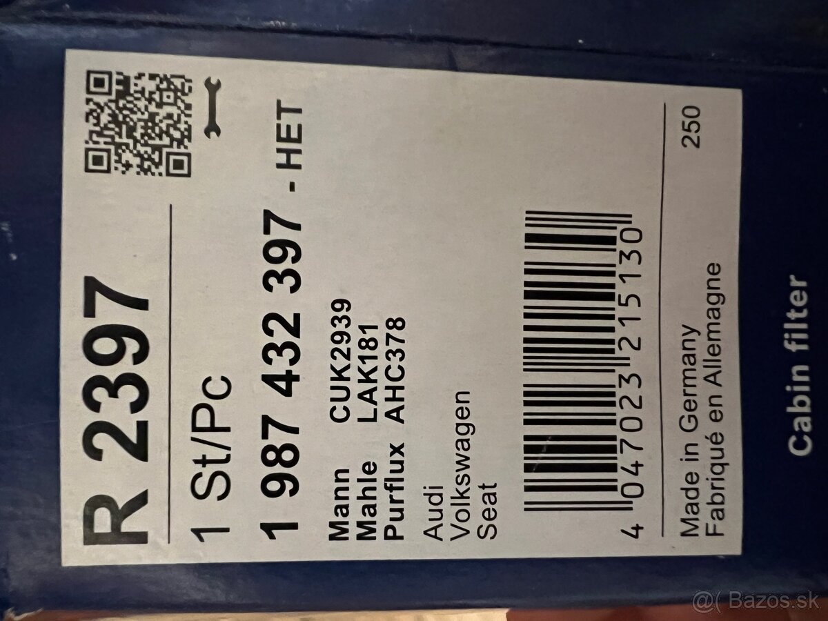 Bosch filter - 2