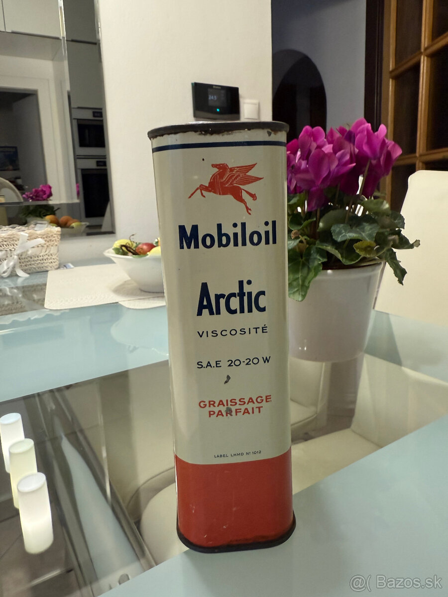 Plechovka od oleja "Mobiloil" - 2