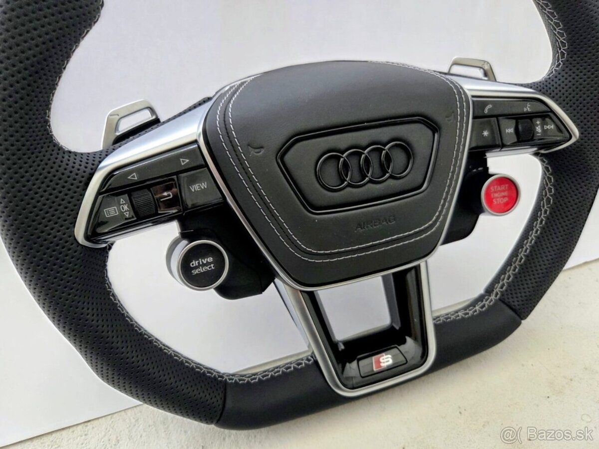 AUDI Start Stop Perforovaný volant A6 A7 C8 - 2