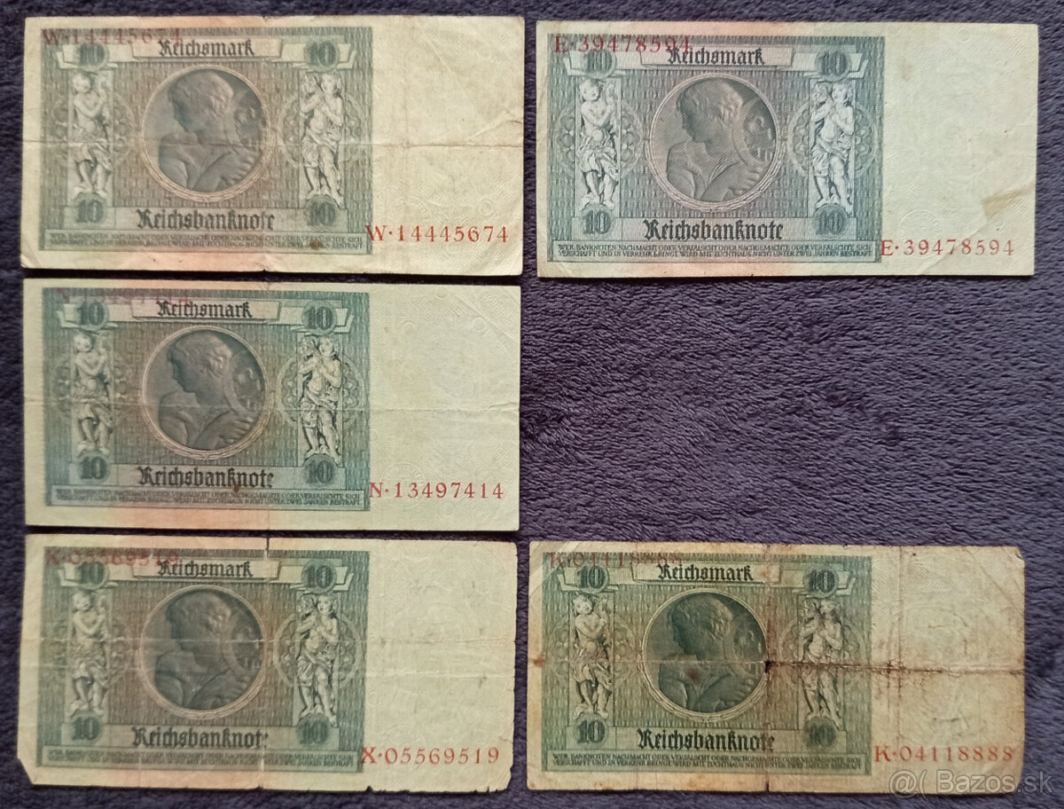 Nemecké bankovky WW2 - 2