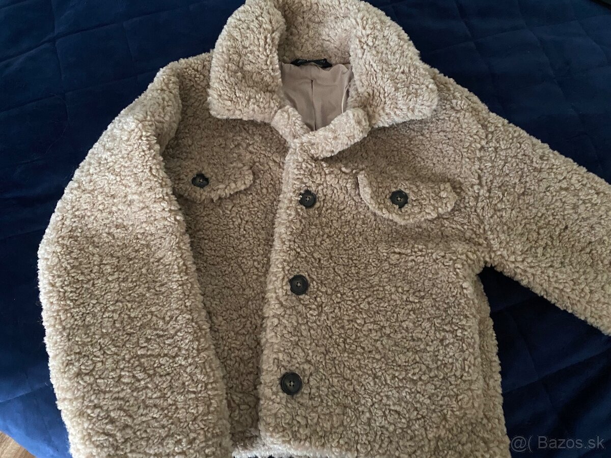 Kozusinovy kabatik hnedý - 2