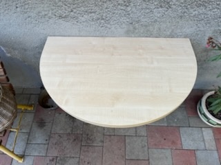 Polkruhový stôl na stenu - 2