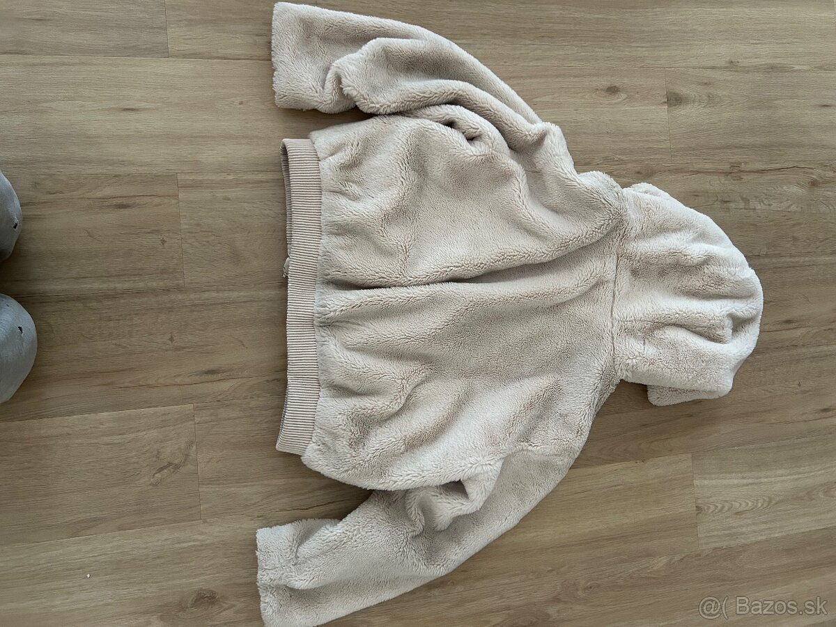 Dievcenska zimna bunda s kapucnou Zara, velkost L - 2