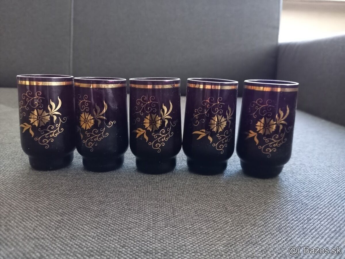 Retro poháriky-5 kusov - 2