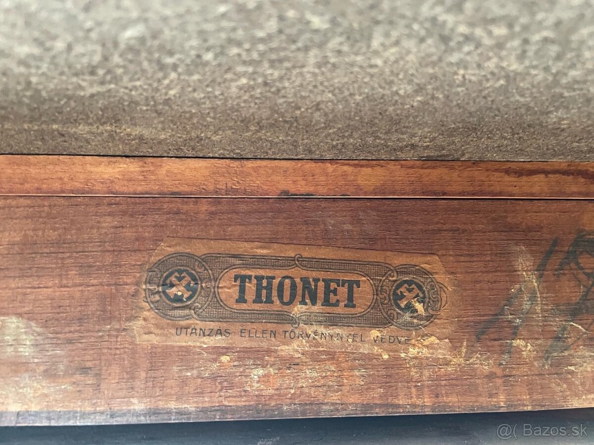 Orginal Thonet stolik so Sklom - 2